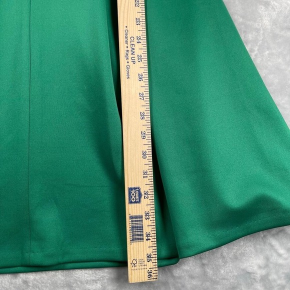 DKNY Dress Womens‎ 2 Green A-line Pleated Sleeveless V-neck Party Holiday - Picture 11 of 13